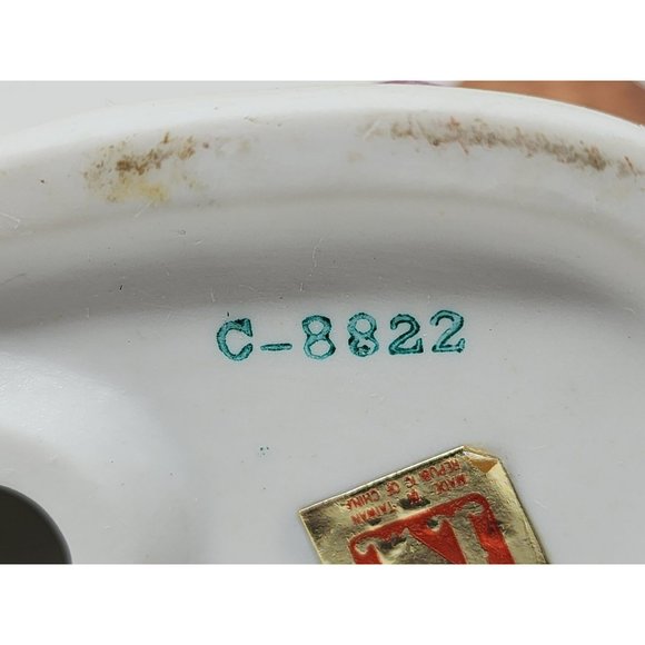 Vintage Napcoware‎ Musician Singing Figurine Guitar Bluebird Purple Flowers - Picture 8 of 11